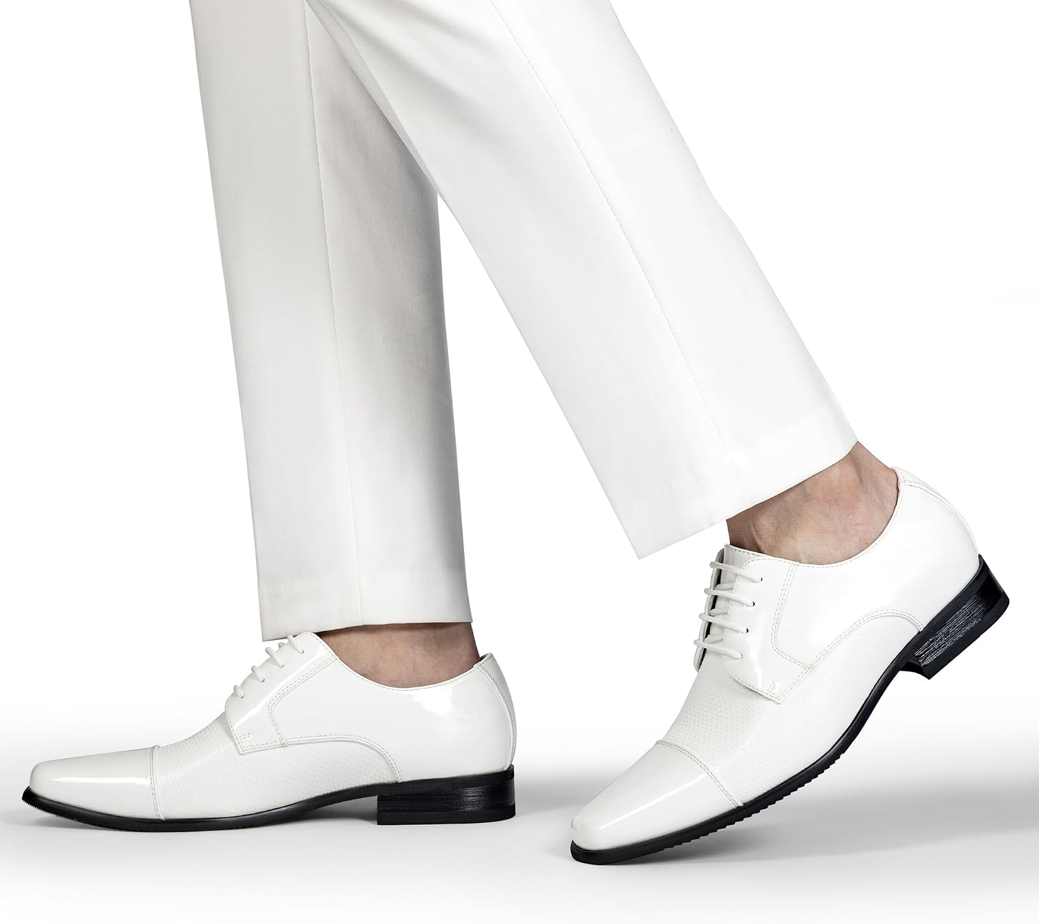 Men’s Patent Leather Tuxedo Dress Shoes – Classic Lace-Up Formal Style - Image 2