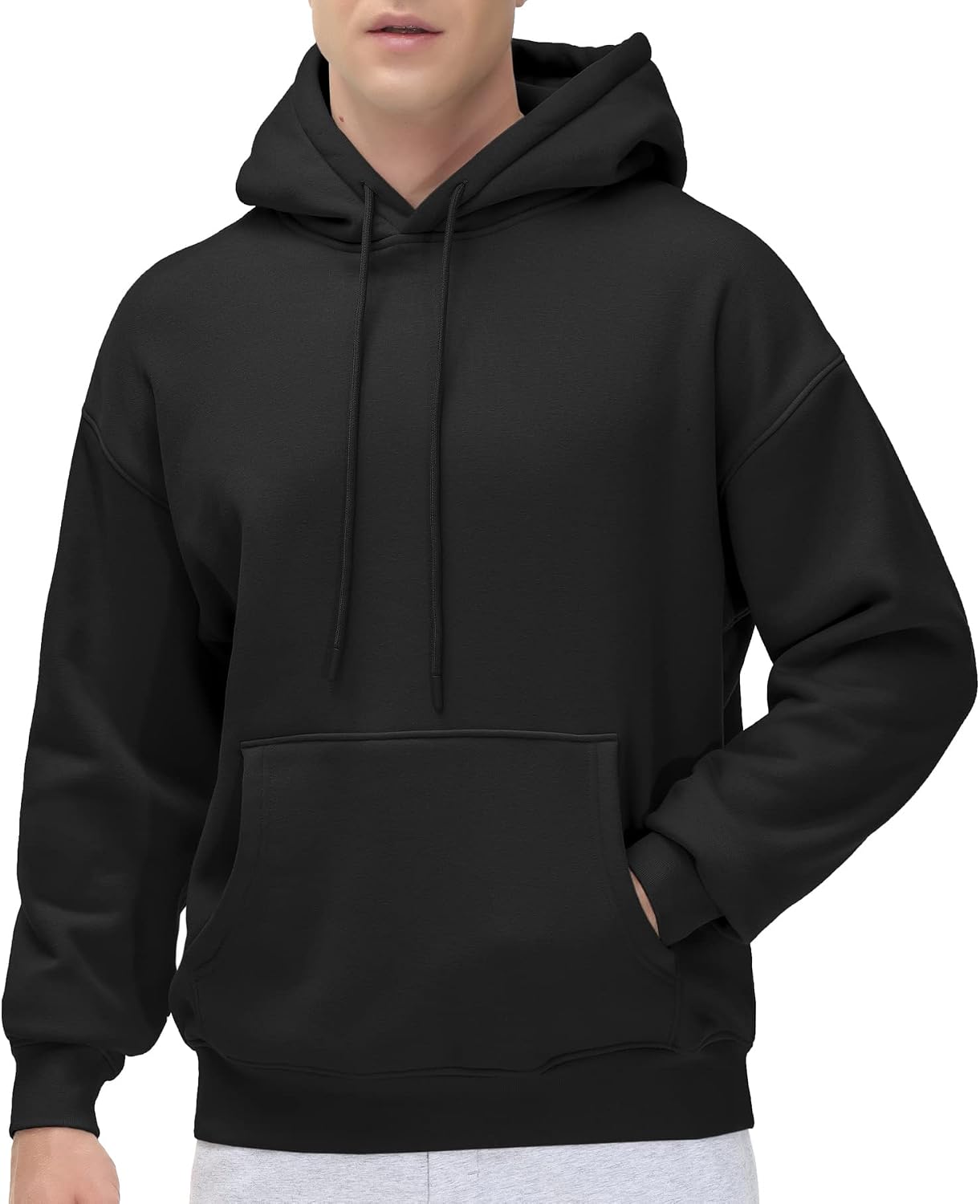 Men’s Loose Fit Fleece Pullover Hoodie Soft Hooded Sweatshirt with Pockets