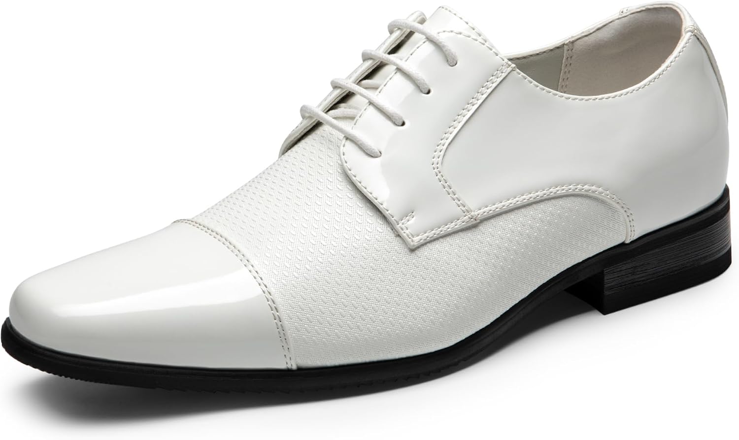 Men’s Patent Leather Tuxedo Dress Shoes – Classic Lace-Up Formal Style