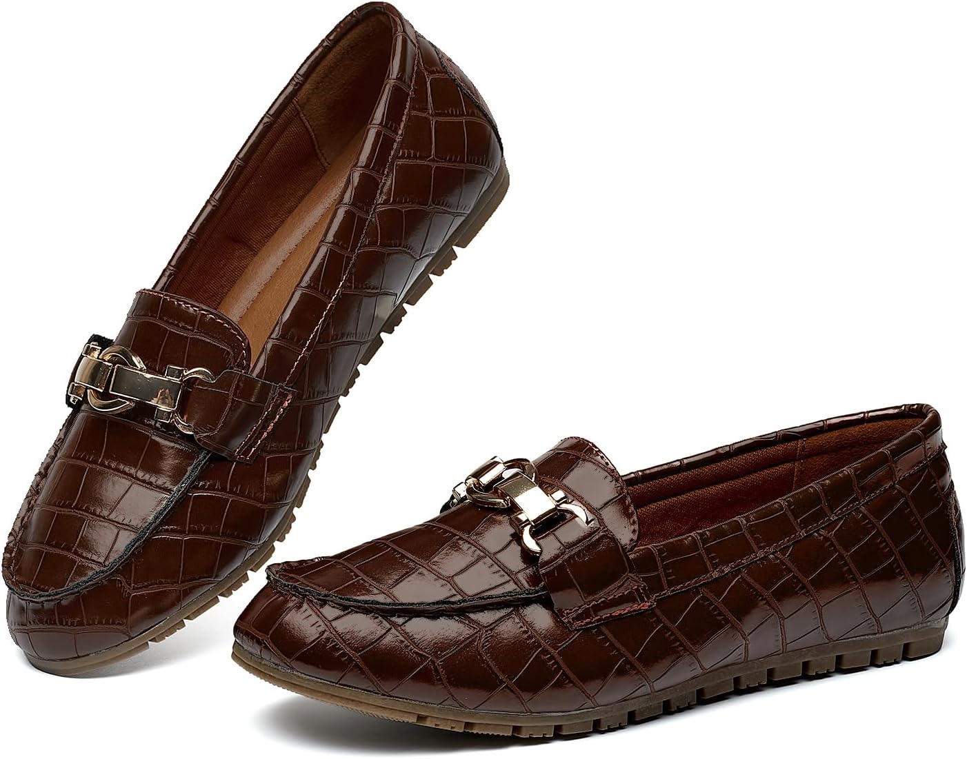Women’s Chunky Platform Loafers – Business Casual Slip-On Shoes