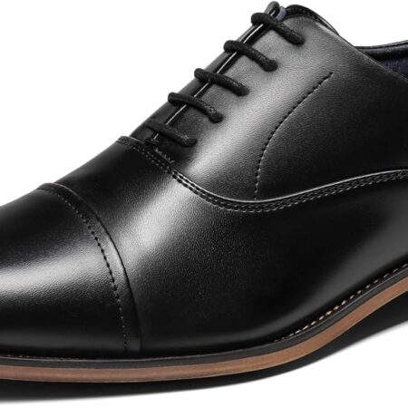 Men’s Soft Cap-Toe Lace-Up Formal Dress Shoes – Classic Business Style
